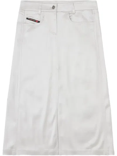 Diesel O-ebbey Midi Skirt In 白色