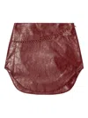 Diesel O-hara Embossed-motif Mini Skirt In Red