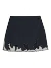 Diesel O-lane-r1 Tulle Insert Mini Skirt In Black