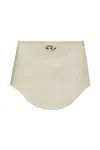 Diesel O-limpo Logo Cut Out Skirt In Grey