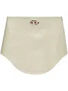 Diesel O-limpo Logo Cut Out Skirt In Neutrals