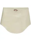 Diesel O-limpo Logo Cut Out Skirt In Neutrals