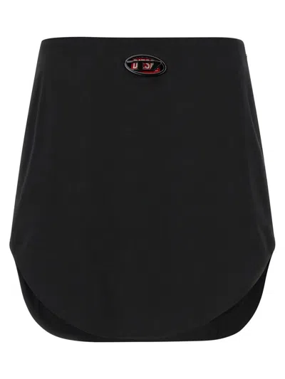 Diesel O-livery Skirts Black In Multi