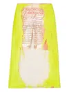 Diesel Layered Midi Skirt With Lyrics Print In Yellow
