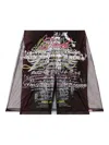 Diesel Layered Skirt With Lyrics Print In Black