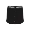 Diesel High-waisted Mini Skirt Unique Pattern In Black