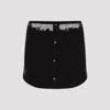 Diesel High-waisted Mini Skirt Unique Pattern In Deep Black