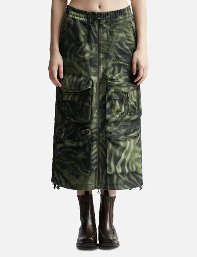 Diesel O-mirtow Abstract-print Skirt In Multicolor