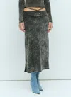 Diesel Women O-rossi Midi Skirt In Gray