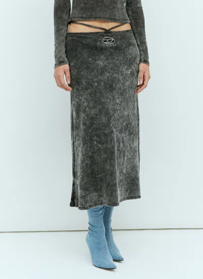 Diesel O-rossi Midi Skirt In Grey