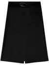 Diesel A-line Midi Skirt In Black