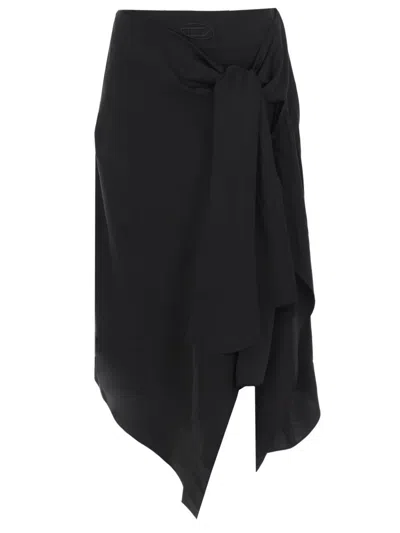 Diesel O-tali Midi Skirt In Black