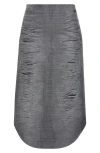 Diesel ® O-tavy Prince Of Wales Check Midi Skirt In Melange Grey
