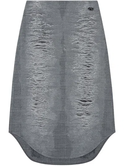 Diesel O-tavy Skirt In Gray
