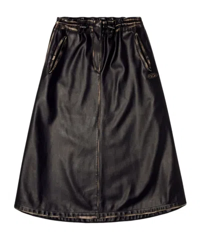 Diesel O-blivion Elasticated-waistband Midi Skirt In Multi
