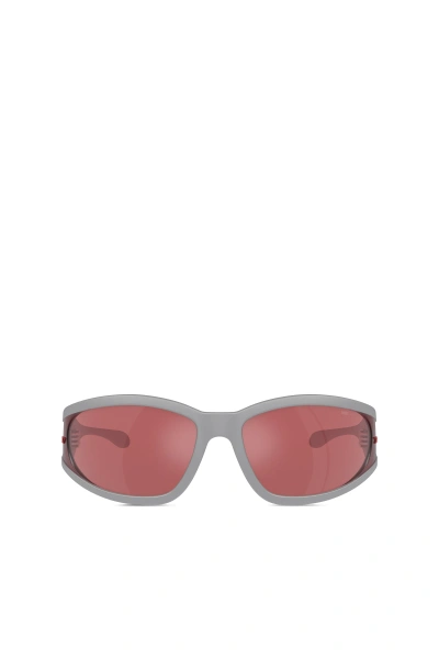 Diesel Rectangular Sunglasses In Acetate In Multicolor