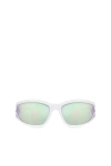 Diesel Rectangular Sunglasses In Acetate In White