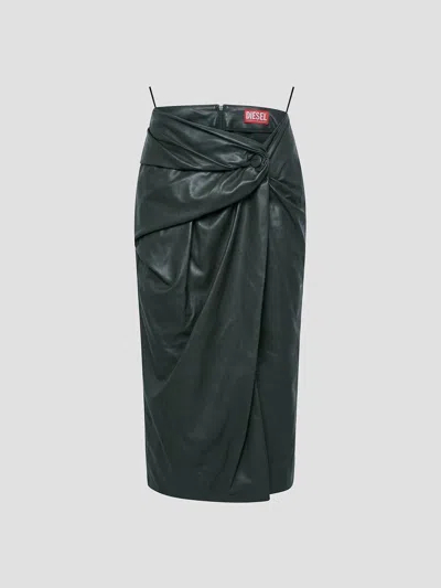 Diesel O-dasli Mini Skirt In Black
