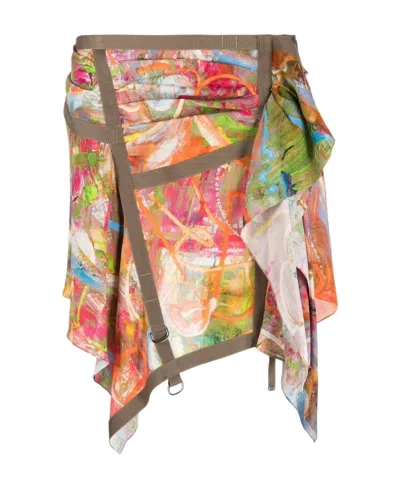 Diesel O-diantha-print Mini Dress In Multicolor