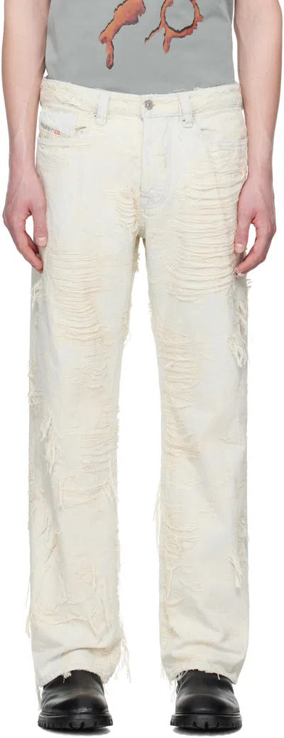 Diesel Off-white 1980 D-eeper-fsg Jeans In 01
