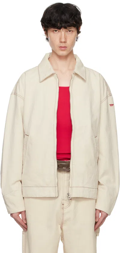 Diesel Off-white D-stack Jacket In 100