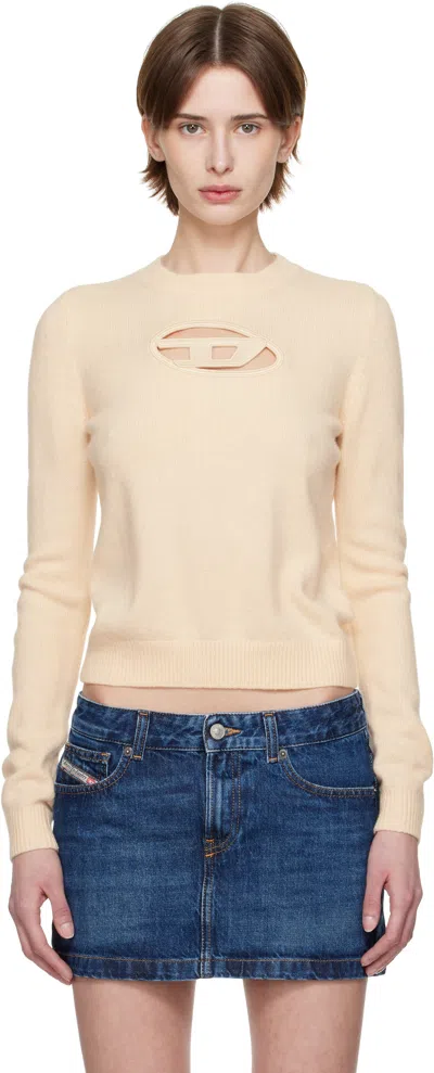 Diesel Off-white M-areesa-slim Sweater In 7fb