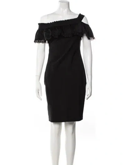 Pre-owned Diesel Off-the-shoulder Knee-length Dress In Black