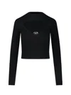 Diesel Olina Crop T-shirt In Black