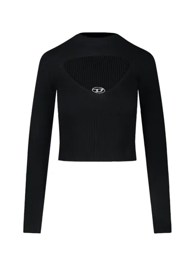 Diesel Olina Crop T-shirt In Black