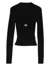 Diesel Womens 9xx M-olina Cut-out Wool Knitted Top In Black