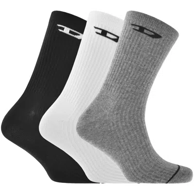 Diesel Olkbi 3 Pack Socks In Gray
