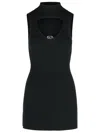 Diesel Womens 9xx M-olini Short Sleeveless Wool Knitted Mini Dress In Black