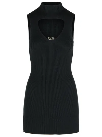 DIESEL DIESEL 'OLONI' SHORT BLACK WOOL DRESS