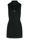 Diesel Womens 9xx M-olini Short Sleeveless Wool Knitted Mini Dress In Black