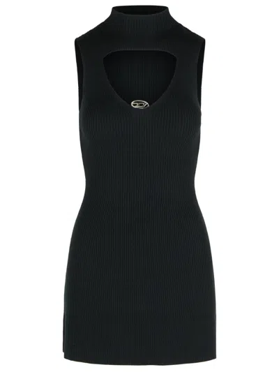 DIESEL DIESEL 'OLONI' SHORT BLACK WOOL DRESS