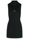 Diesel Womens 9xx M-olini Short Sleeveless Wool Knitted Mini Dress In Black