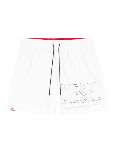 Diesel Olympic-34-d-core Swim Shorts In White