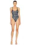 Diesel Ut-body-utlt Swimsuit In Charcoal