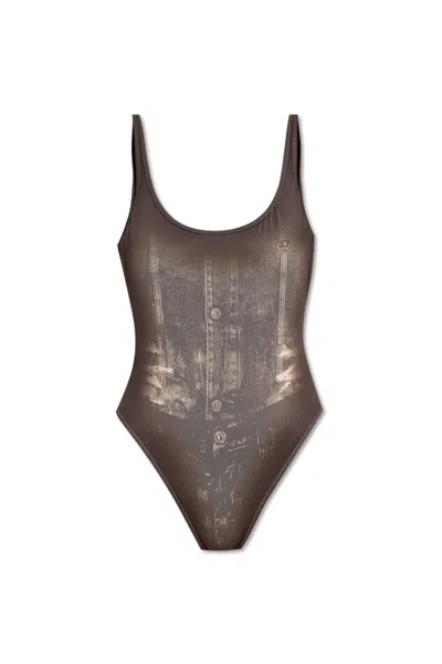 Diesel One-piece Swimsuit Marilyn-dnm In Brown