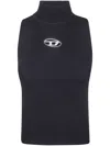 Diesel M-clarksvillex Rib Knit Mini Dress In Black