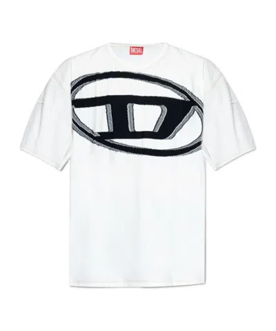 DIESEL DIESEL T-DOXT LOGO PRINTED CREWNECK T-SHIRT