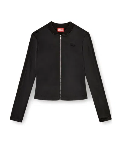 Diesel Oper Logo-embroidered Jacket In Black