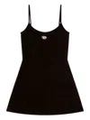 Diesel Mini Dress With Spaghetti Straps And Scoop Neck In Black
