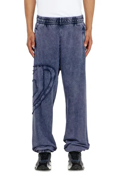 Diesel Pantalon En Coton Biologique Avec Écusson Oval D In Blue