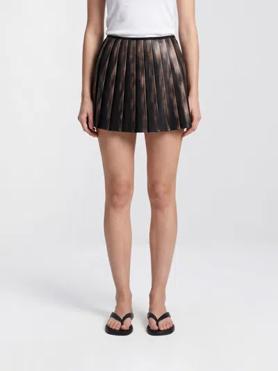 Diesel O-saka Mini Faux Leather Skirt In Black