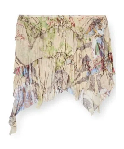 Diesel O-silla Mini Skirt In Sand