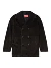 Diesel Otis Corduroy Double-breasted Coat In Brown