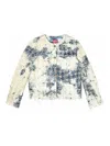 Diesel Houndstooth Denim Jacket In Multi