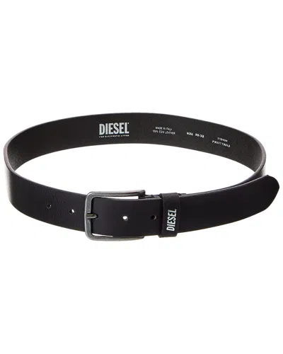 Diesel Outlet Leather Belt In Black