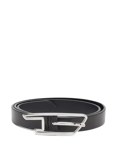 Diesel Outlined D Buckle Belt In Green
